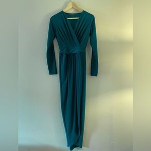 Teal/Green Long Flattering Dress